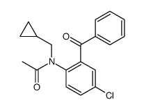 N-(2-benzoyl-4-chlorophenyl)-N-(cyclopropylmethyl)acetamide结构式