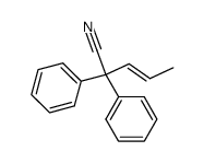 2,2-diphenyl-3-trans-pentenenitrile结构式