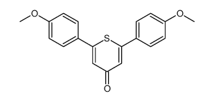 2,6-bis(4-methoxyphenyl)thiopyran-4-one Structure