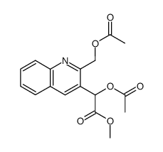 acetoxy-(2-acetoxymethyl-quinolin-3-yl)-acetic acid methyl ester结构式