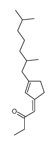 1-[3-(2,6-dimethylheptyl)cyclopent-2-en-1-ylidene]butan-2-one结构式
