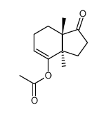 2-Acetoxy-trans-1,6-dimethylbicyclo<4.3.0>non-2-en-7-on结构式