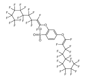 2,4-bis(1,2,3,3,4,4,5,5,6,6,7,7,8,8,9,9,9-heptadecafluoronon-1-enoxy)benzenesulfonyl chloride结构式