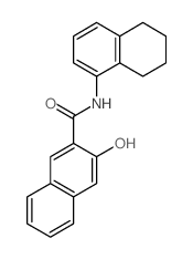3-hydroxy-N-tetralin-1-yl-naphthalene-2-carboxamide结构式