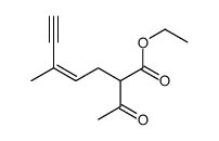 ethyl 2-acetyl-5-methylhept-4-en-6-ynoate结构式