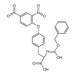 (2S)-3-[4-(2,4-dinitrophenoxy)phenyl]-2-(phenylmethoxycarbonylamino)propanoic acid结构式