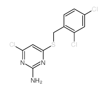 4-chloro-6-[(2,4-dichlorophenyl)methylsulfanyl]pyrimidin-2-amine结构式