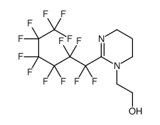 2-[2-(1,1,2,2,3,3,4,4,5,5,6,6,6-tridecafluorohexyl)-5,6-dihydro-4H-pyrimidin-1-yl]ethanol结构式