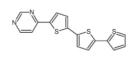 4-[5-(5-thiophen-2-ylthiophen-2-yl)thiophen-2-yl]pyrimidine结构式