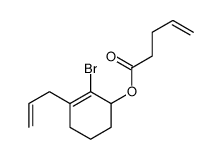 (2-bromo-3-prop-2-enylcyclohex-2-en-1-yl) pent-4-enoate结构式