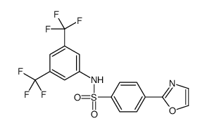 N-[3,5-bis(trifluoromethyl)phenyl]-4-(1,3-oxazol-2-yl)benzenesulfonamide Structure