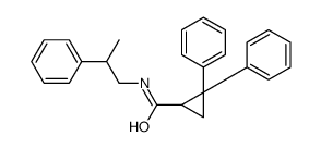 2,2-diphenyl-N-(2-phenylpropyl)cyclopropane-1-carboxamide结构式