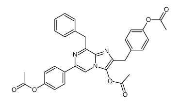 imidazo[1,2-a]pyrazin-3-ol,6-[4-(acetyloxy)phenyl]-2-[[4-(acetyloxy)phenyl]methyl]-8-(phenylmethyl)-3-acetate结构式