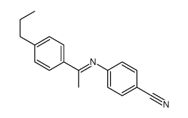 4-[1-(4-propylphenyl)ethylideneamino]benzonitrile Structure