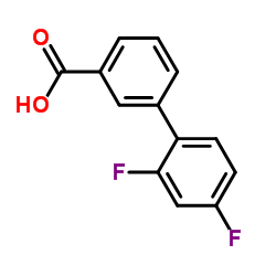 2',4'-Difluoro-3-biphenylcarboxylic acid structure