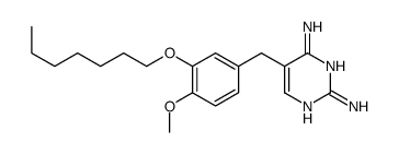 5-[(3-heptoxy-4-methoxyphenyl)methyl]pyrimidine-2,4-diamine结构式