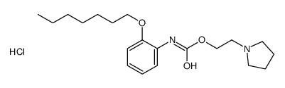 2-pyrrolidin-1-ylethyl N-(2-heptoxyphenyl)carbamate,hydrochloride结构式