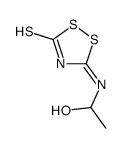5-(1-hydroxyethylamino)-1,2,4-dithiazole-3-thione结构式