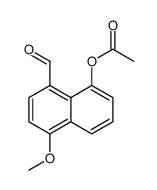 (8-formyl-5-methoxynaphthalen-1-yl) acetate结构式