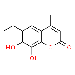2H-1-Benzopyran-2-one, 6-ethyl-7,8-dihydroxy-4-methyl- (9CI) Structure