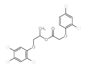 1-(2,4,5-trichlorophenoxy)propan-2-yl 2-(2,4-dichlorophenoxy)acetate结构式