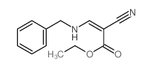 ethyl (Z)-3-(benzylamino)-2-cyano-prop-2-enoate结构式