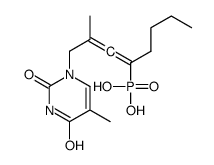 [2-methyl-1-(5-methyl-2,4-dioxopyrimidin-1-yl)octa-2,3-dien-4-yl]phosphonic acid Structure