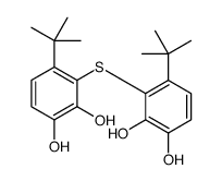 4-tert-butyl-3-(6-tert-butyl-2,3-dihydroxyphenyl)sulfanylbenzene-1,2-diol结构式