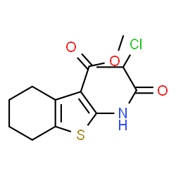 Methyl 2-[(2-chloropropanoyl)amino]-4,5,6,7-tetrahydro-1-benzothiophene-3-carboxylate structure