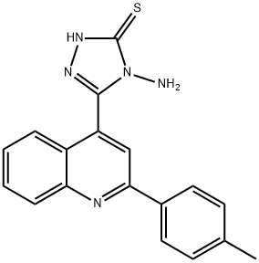 4-氨基-5-[2-(4-甲基苯基)喹啉-4-基]-4H-1,2,4-三唑-3-硫醇图片