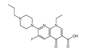 1-ethyl-6-fluoro-1,4-dihydro-4-oxo-7-(4-n-propyl-1-piperazinyl)-1,8-naphthyridine-3-carboxylic acid Structure