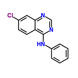 7-Chloro-N-phenyl-4-quinazolinamine结构式