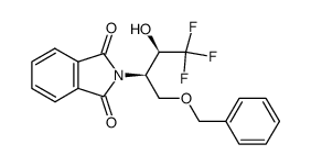 (2R,3R)-2-(1-benzyloxymethyl-3,3,3-trifluoro-2-hydroxypropyl)isoindole-1,3-dione结构式