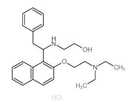 Ethanol,2-[[1-[2-[2-(diethylamino)ethoxy]-1-naphthalenyl]-2-phenylethyl]amino]-,hydrochloride (1:2) structure