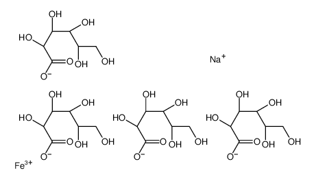 sodium,iron(3+),(2R,3S,4R,5R)-2,3,4,5,6-pentahydroxyhexanoate Structure