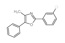 2-(3-chlorophenyl)-4-methyl-5-phenyl-1,3-oxazole structure