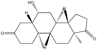 6β-Hydroxy-5α-androstane-3,17-dione Structure