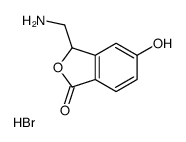 3-(aminomethyl)-5-hydroxy-3H-2-benzofuran-1-one,hydrobromide结构式