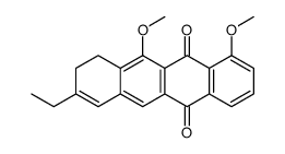 9-ethyl-4,6-dimethoxy-7,8-dihydrotetracene-5,12-dione结构式