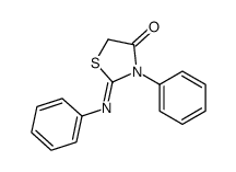 3-phenyl-2-phenylimino-1,3-thiazolidin-4-one结构式