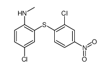 4-chloro-2-(2-chloro-4-nitrophenyl)sulfanyl-N-methylaniline Structure