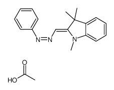 acetic acid,phenyl-[(E)-(1,3,3-trimethylindol-2-ylidene)methyl]diazene Structure