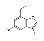 5-bromo-7-ethyl-3-methyl-1-benzofuran结构式