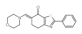 (6E)-6-(morpholin-4-ylmethylidene)-2-phenyl-4,5-dihydrobenzothiazol-7-one Structure