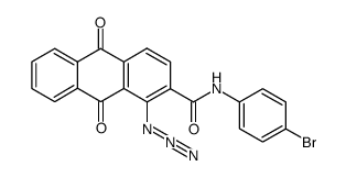 1-Azido-9,10-dioxo-9,10-dihydro-anthracene-2-carboxylic acid (4-bromo-phenyl)-amide结构式