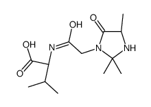 (2S)-3-methyl-2-[[2-[(4S)-2,2,4-trimethyl-5-oxoimidazolidin-1-yl]acetyl]amino]butanoic acid结构式