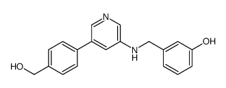 3-[[[5-[4-(hydroxymethyl)phenyl]pyridin-3-yl]amino]methyl]phenol结构式