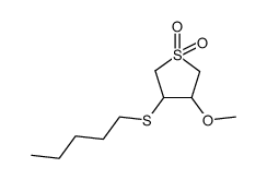 3-methoxy-4-(pentylthio)tetrahydrothiophene 1,1-dioxide结构式