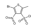 5-bromo-2-methyl-4-nitrothiophen-3-sulphonyl chloride Structure