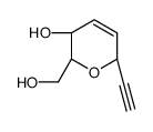 (2R,3S,6S)-6-ethynyl-2-(hydroxymethyl)-3,6-dihydro-2H-pyran-3-ol结构式